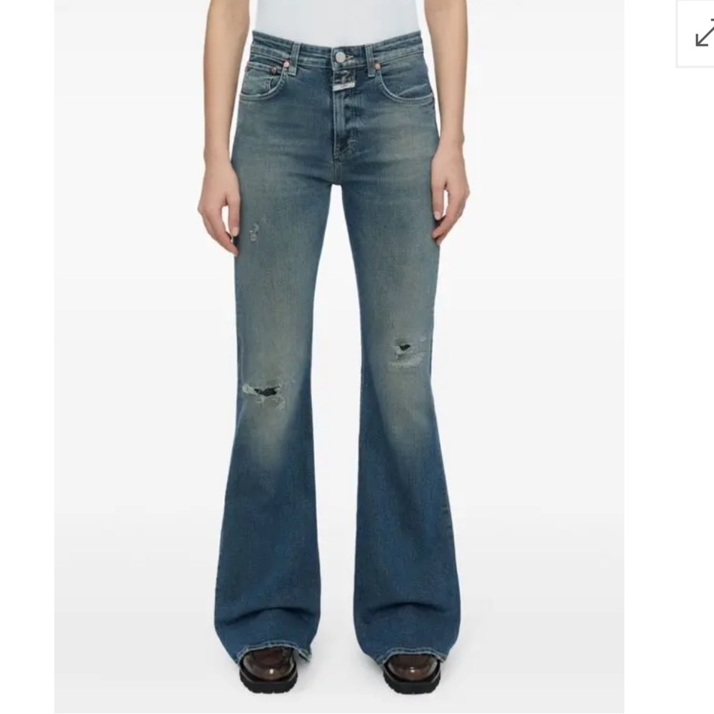 Closed | Rawlin Flare Jeans - Dark Blue w/ green wash hue